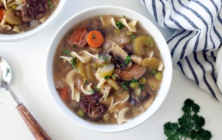 Beef noodle soup (fresh beef or leftover beef)