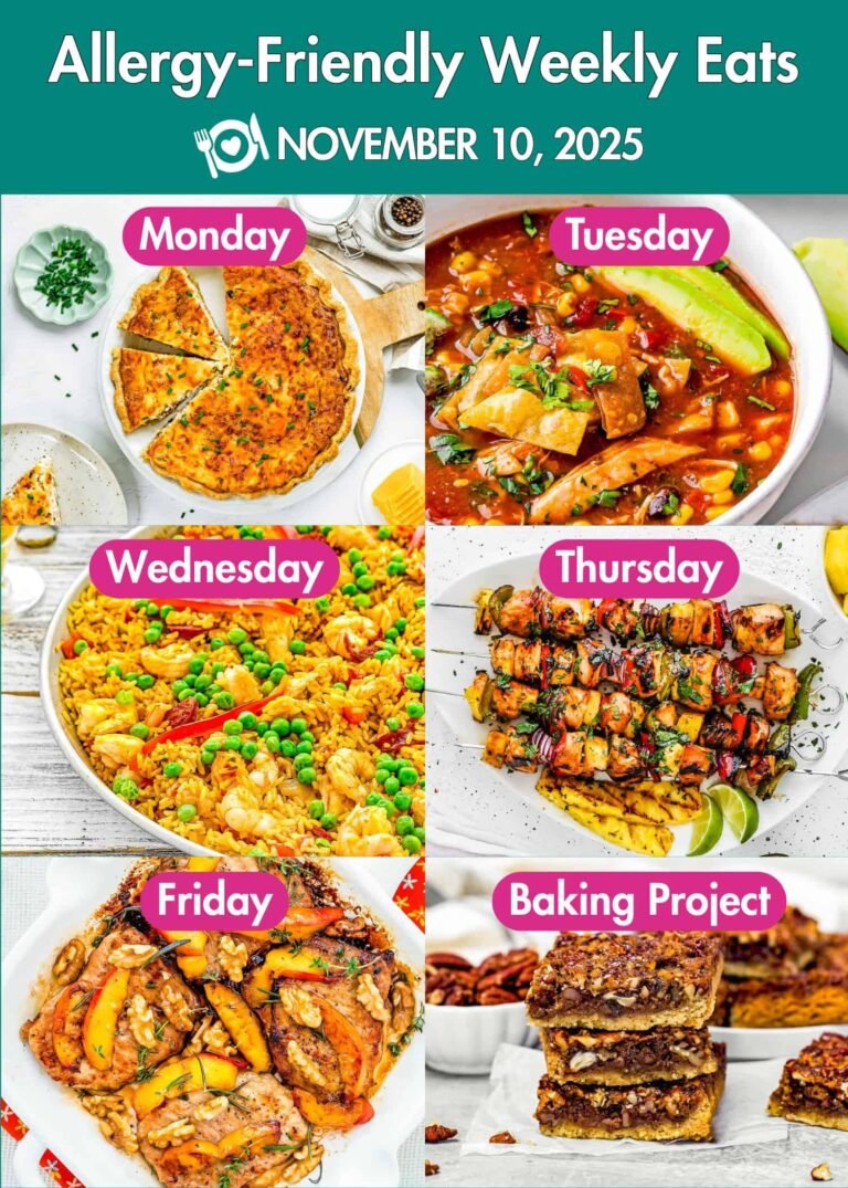 Allergy-friendly weekly meals November 10, 2025
