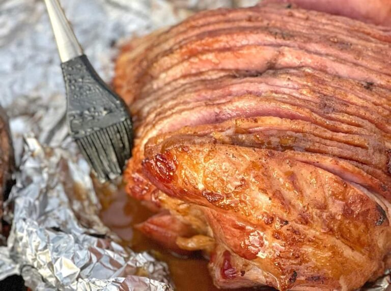 Double smoked ham with honey roasted ham glaze