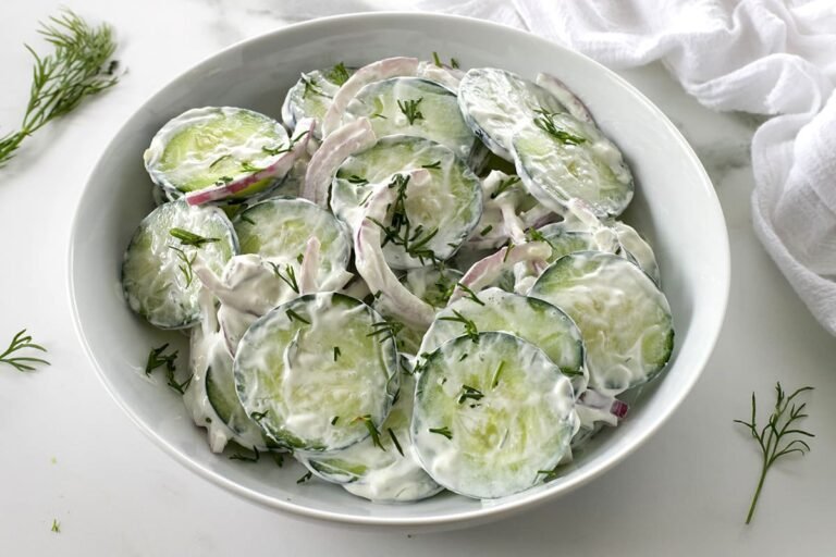 creamy cucumber salad